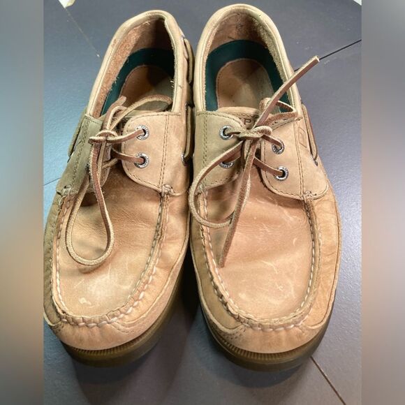 Men’s Sperry Top-siders in Kahaki/Tan, model 0764043, size 8M - Picture 2 of 6